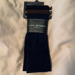 Via Spiga Navy, Black and Brown Trouser Sock Trio